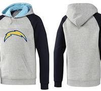 San Diego Chargers Logo Pullover Hoodie Grey & Blue