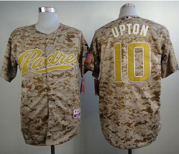 San Diego Padres #10 Justin Upton Camo Alternate 2 Cool Base Stitched Baseball Jersey