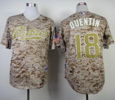 San Diego Padres #18 Carlos Quentin Camo Alternate 2 Cool Base Stitched Baseball Jersey