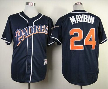 San Diego Padres #24 Cameron Maybin Navy Blue 1998 Turn Back The Clock Baseball Jersey