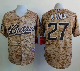San Diego Padres #27 Matt Kemp Camo Alternate 2 Cool Base Stitched Baseball Jersey