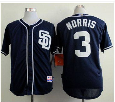 San Diego Padres #3 Derek Norris Navy Blue Cool Base Stitched Baseball Jersey