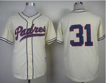 San Diego Padres #31 Dave Winfield Cream 1948 Turn Back The Clock Baseball Jersey