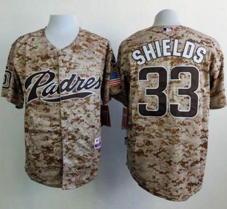 San Diego Padres #33 James Shields Camo Alternate 2 Cool Base Stitched Baseball Jersey
