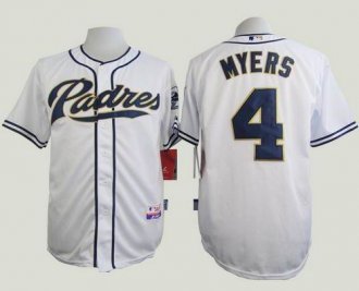 San Diego Padres #4 Wil Myers White Cool Base Stitched Baseball Jersey