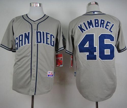 San Diego Padres #46 Craig Kimbrel Coffee Grey Cool Base Stitched Baseball Jersey