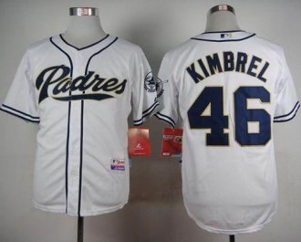 San Diego Padres #46 Craig Kimbrel White Cool Base Stitched Baseball Jersey
