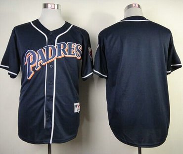 San Diego Padres Blank Navy Blue 1998 Turn Back The Clock Baseball Jersey