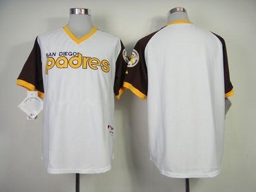 San Diego Padres Blank White 1978 Turn Back The Clock Baseball Jersey