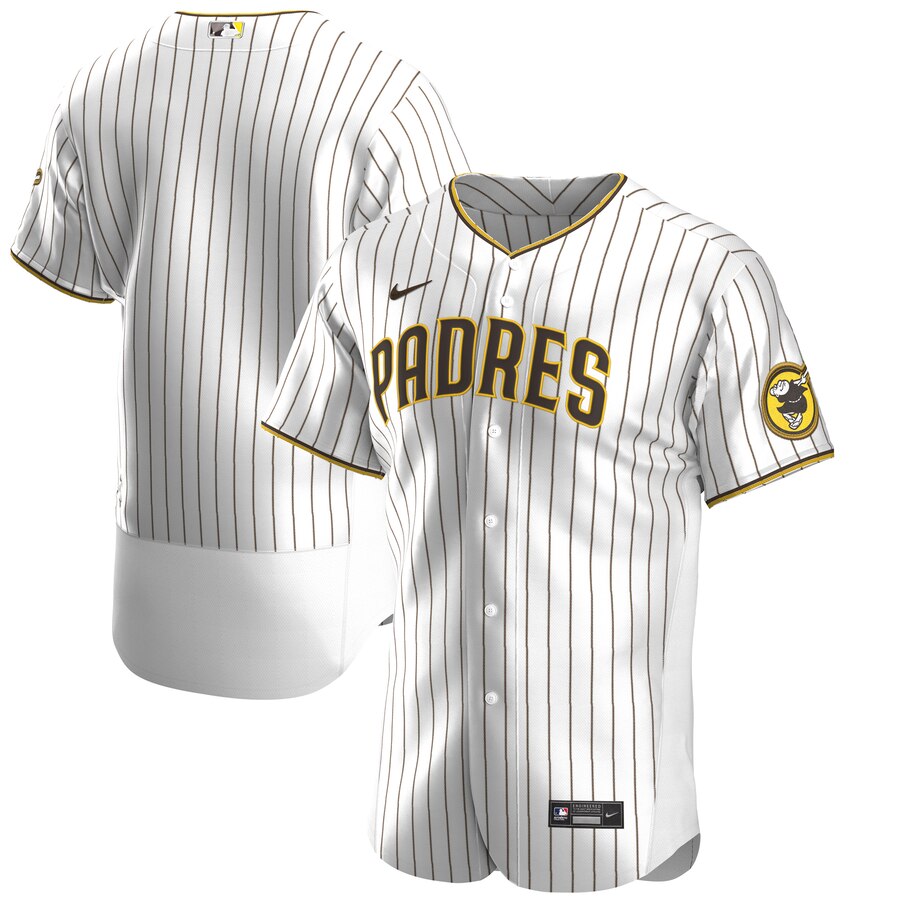 San Diego Padres Men's Nike White Brown Authentic Alternate Team MLB Jersey