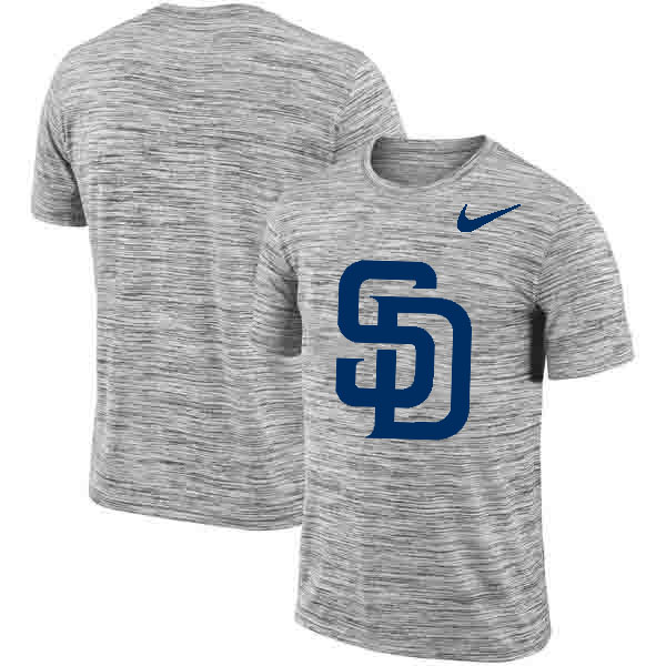 San Diego Padres Nike Heathered Black Sideline Legend Velocity Travel Performance T-Shirt San Diego Padres Nike Heathered Black Sideline Legend Velocity Travel Performance T-Shirt