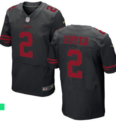 San Francisco 49ers #2 Brian Hoyer Scarlet Black Nike NFL Elite Men's Stitched Jersey San Francisco 49ers #2 Brian Hoyer Scarlet Black Nike NFL Elite Men's Stitched Jersey