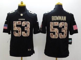San Francisco 49ers #53 NaVorro Bowman Nike Black Salute To Service Jersey San Francisco 49ers #53 NaVorro Bowman Nike Black Salute To Service Jersey