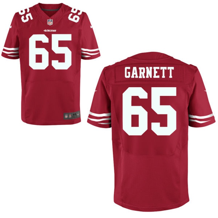 Men's San Francisco 49ers #65 Joshua Garnett Red Elite Jersey Men's San Francisco 49ers #65 Joshua Garnett Red Elite Jersey