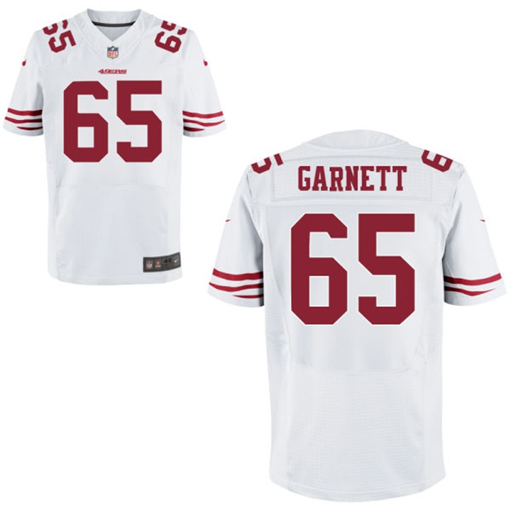 Men's San Francisco 49ers #65 Joshua Garnett White Elite Jersey Men's San Francisco 49ers #65 Joshua Garnett White Elite Jersey