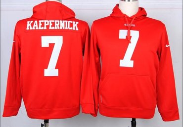 San Francisco 49ers 7 Colin Kaepernick Pullover Hoodie Red San Francisco 49ers 7 Colin Kaepernick Pullover Hoodie Red