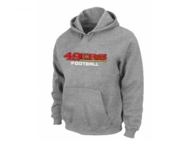 San Francisco 49ers Authentic font Pullover Hoodie Grey San Francisco 49ers Authentic font Pullover Hoodie Grey