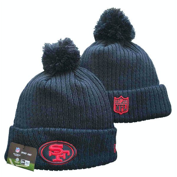 San Francisco 49ers Black Knit Hat -YD