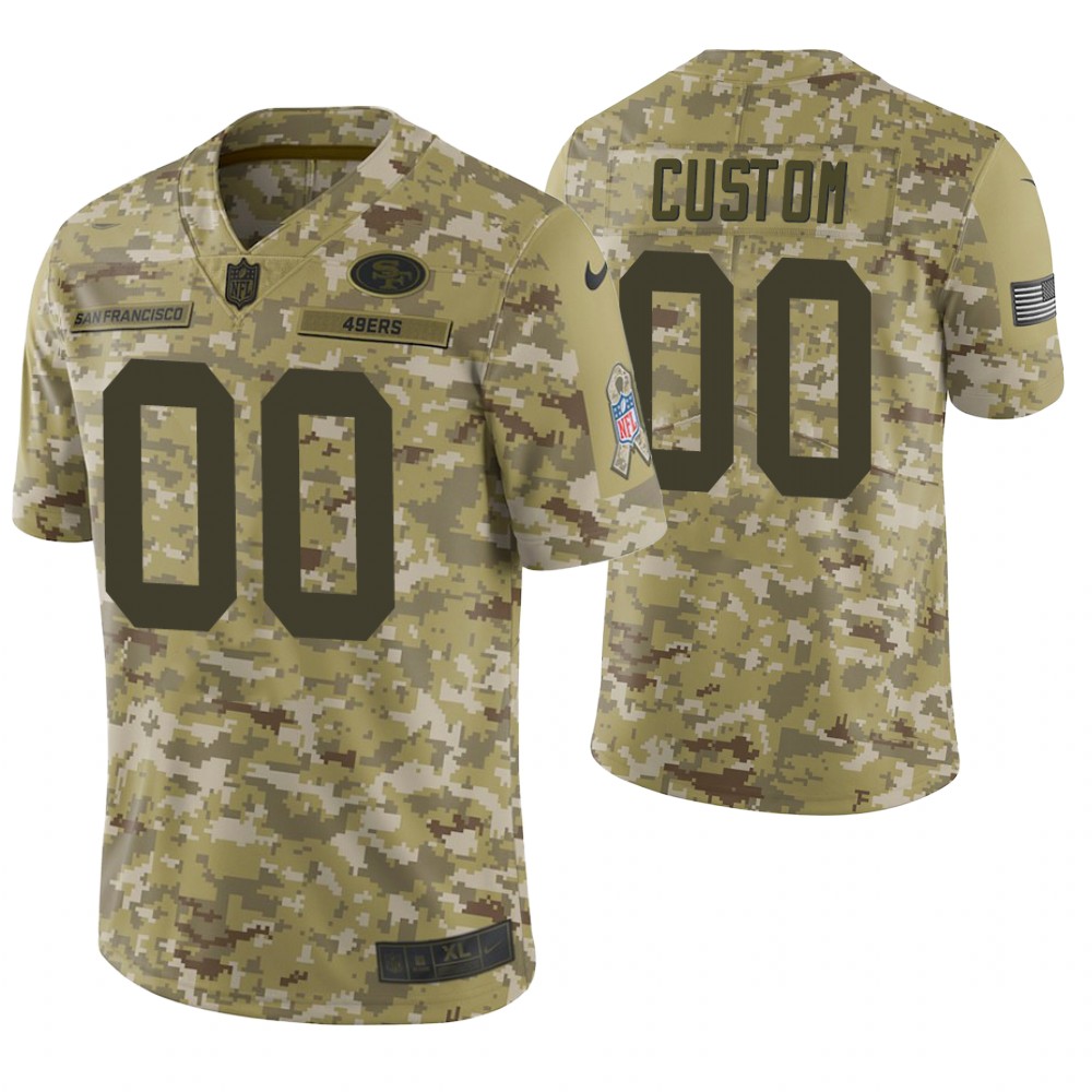 San Francisco 49ers Custom Camo 2018 Salute to Service Limited Jersey San Francisco 49ers Custom Camo 2018 Salute to Service Limited Jersey