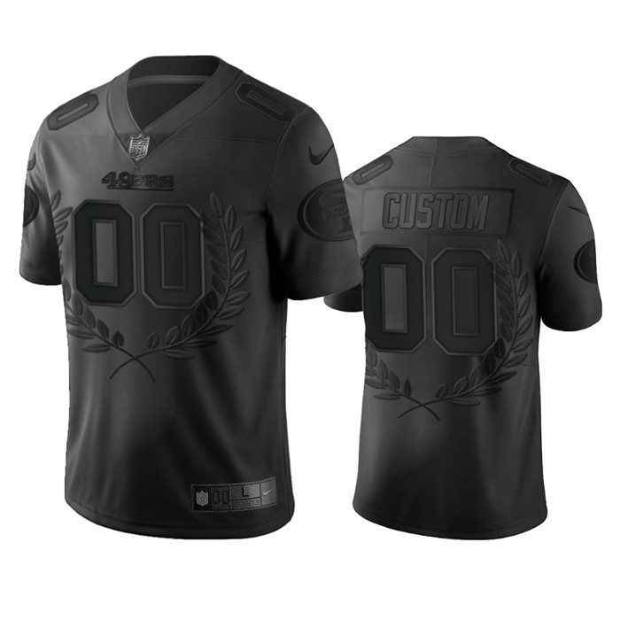 San Francisco 49ers Custom Men's Nike Black NFL MVP Limited Edition Jersey San Francisco 49ers Custom Men's Nike Black NFL MVP Limited Edition Jersey
