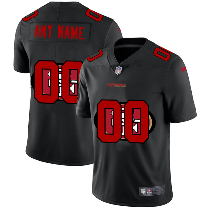 San Francisco 49ers Custom Men's Nike Team Logo Dual Overlap Limited NFL Jersey Black San Francisco 49ers Custom Men's Nike Team Logo Dual Overlap Limited NFL Jersey Black