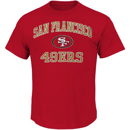 San Francisco 49ers Majestic Big and Tall Heart & Soul III T-Shirt Scarlet San Francisco 49ers Majestic Big and Tall Heart & Soul III T-Shirt Scarlet