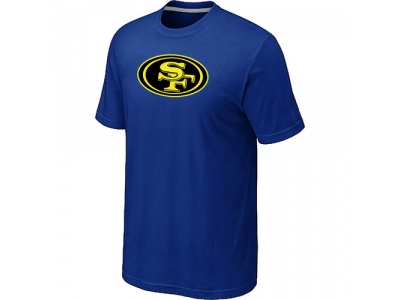 San Francisco 49ers Neon Logo Charcoal Blue T-shirt