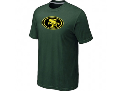 San Francisco 49ers Neon Logo Charcoal D.Green T-shirt