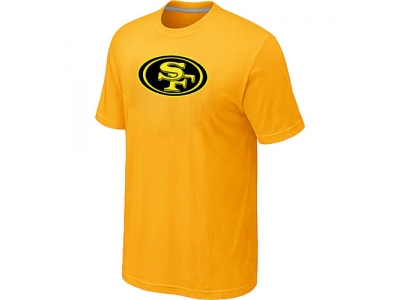 San Francisco 49ers Neon Logo Charcoal Yellow T-shirt