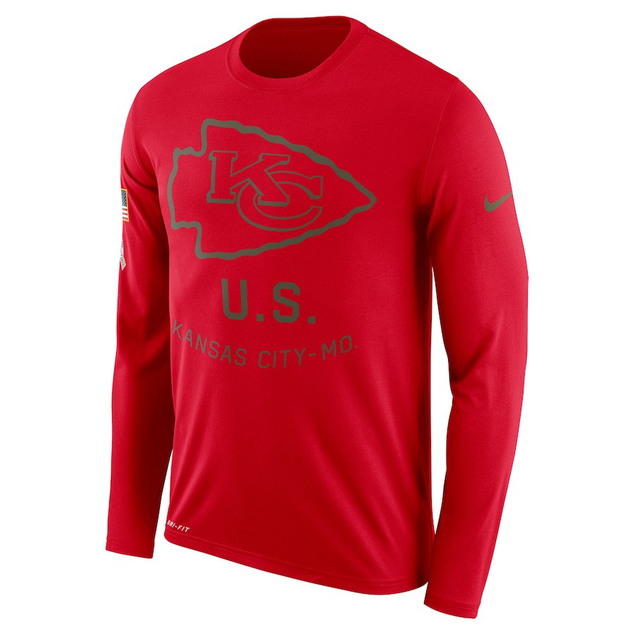 San Francisco 49ers Nike Salute To Service Sideline Legend Performance Long Sleeve T-Shirt Scarlet San Francisco 49ers Nike Salute To Service Sideline Legend Performance Long Sleeve T-Shirt Scarlet