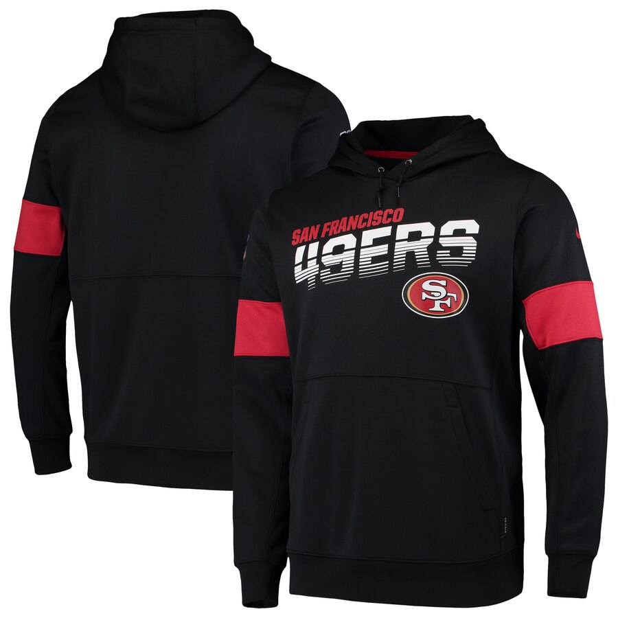 San Francisco 49ers Nike Sideline Team Logo Performance Pullover Hoodie Black San Francisco 49ers Nike Sideline Team Logo Performance Pullover Hoodie Black