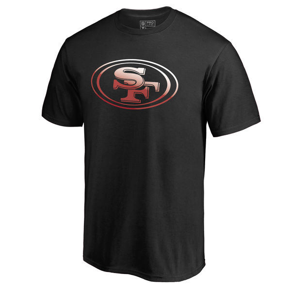 San Francisco 49ers Pro Line By Fanatics Branded Black Big & Tall Gradient Logo T-Shirt San Francisco 49ers Pro Line By Fanatics Branded Black Big & Tall Gradient Logo T-Shirt