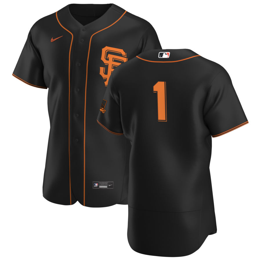 San Francisco Giants #1 Mauricio Dubon Men's Nike Black Alternate 2020 Authentic Player MLB Jersey San Francisco Giants #1 Mauricio Dubon Men's Nike Black Alternate 2020 Authentic Player MLB Jersey
