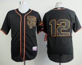 San Francisco Giants #12 Joe Panik Black Alternate Cool Base Stitched Baseball Jersey