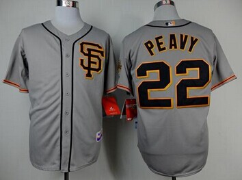San Francisco Giants #22 Jake Peavy Grey Cool Base Road 2 Baseball Jersey