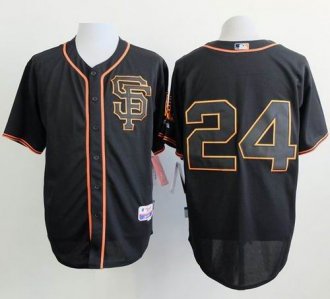 San Francisco Giants #24 Willie Mays Black Alternate Cool Base Stitched Baseball Jersey