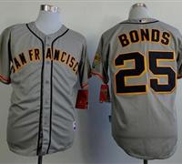 San Francisco Giants #25 Barry Bonds Grey Road Cool Base Baseball Jersey