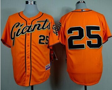 San Francisco Giants #25 Barry Bonds Orange Alternate Cool Base Baseball Jersey