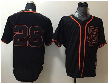 San Francisco Giants #28 Buster Posey Black Alternate Cool Base Stitched Baseball Jersey