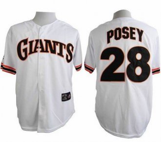 San Francisco Giants #28 Buster Posey White 1989 Turn Back The Clock Stitched Baseball jersey