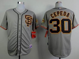 San Francisco Giants #30 Orlando Cepeda Grey Cool Base Baseball Jersey