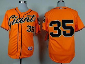 San Francisco Giants #35 Brandon Crawford Orange Alternate Cool Base Baseball Jersey