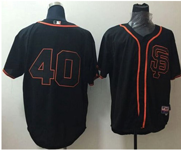 San Francisco Giants #40 Madison Bumgarner Black Alternate Cool Base Stitched Baseball jerseys