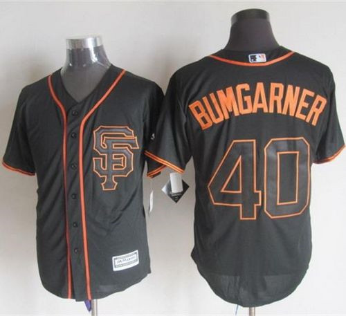 San Francisco Giants #40 Madison Bumgarner Black Alternate New Cool Base Stitched Baseball Jersey