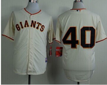 San Francisco Giants #40 Madison Bumgarner Cream Cool Base Stitched Baseball Jersey