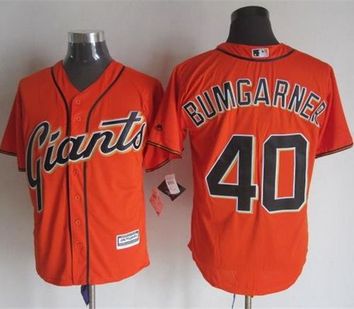 San Francisco Giants #40 Madison Bumgarner Orange Alternate New Cool Base Stitched Baseball Jersey