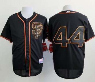 San Francisco Giants #44 Willie McCovey Black Alternate Cool Base Stitched Baseball Jersey