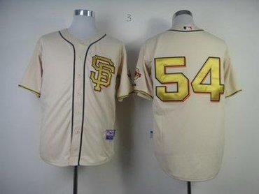 San Francisco Giants #54 Romo 2013 Commemorative Gold Jersey w2012 World Series Champions Patch