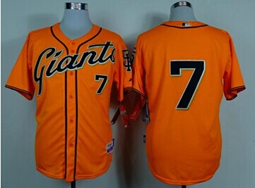 San Francisco Giants #7 Gregor Blanco Orange Alternate Cool Base Stitched Baseball Jersey
