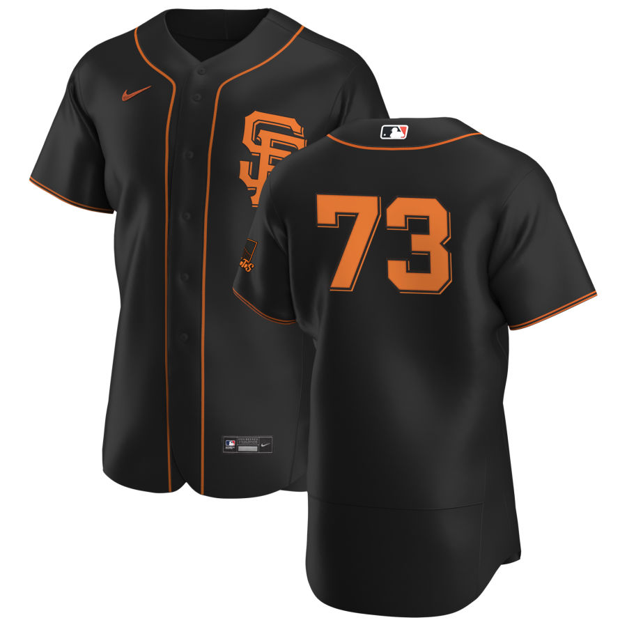 San Francisco Giants #73 Caleb Baragar Men's Nike Black Alternate 2020 Authentic Player MLB Jersey San Francisco Giants #73 Caleb Baragar Men's Nike Black Alternate 2020 Authentic Player MLB Jersey